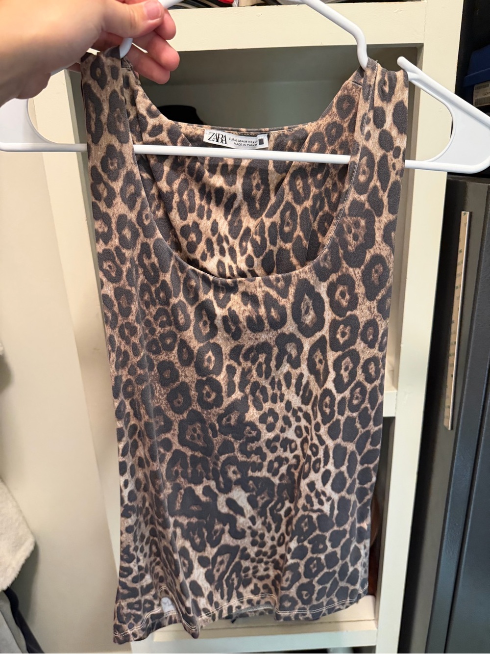 ZARA Brown Leopard Print Sleeveless Tank